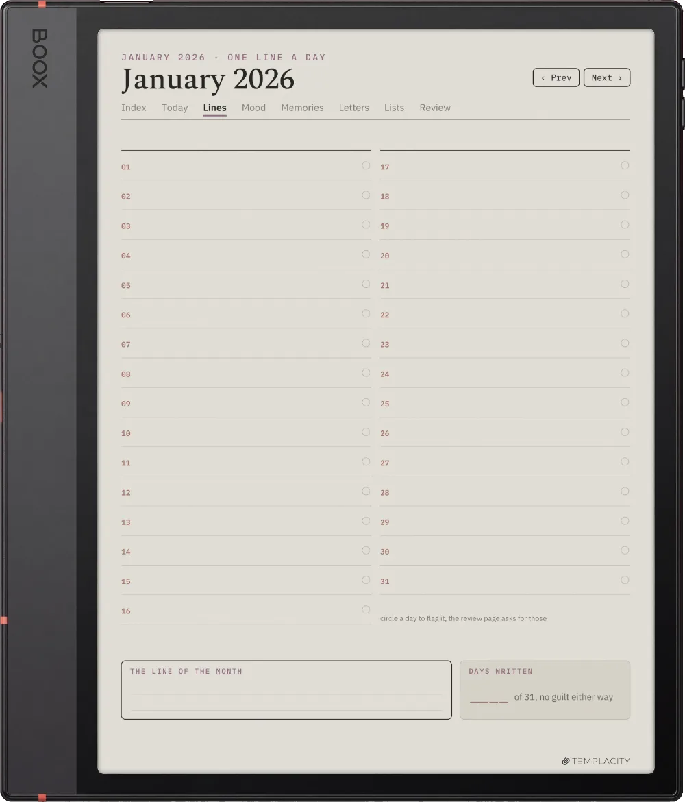 The Planner · The Journal Boox Note Air5 C page 5
