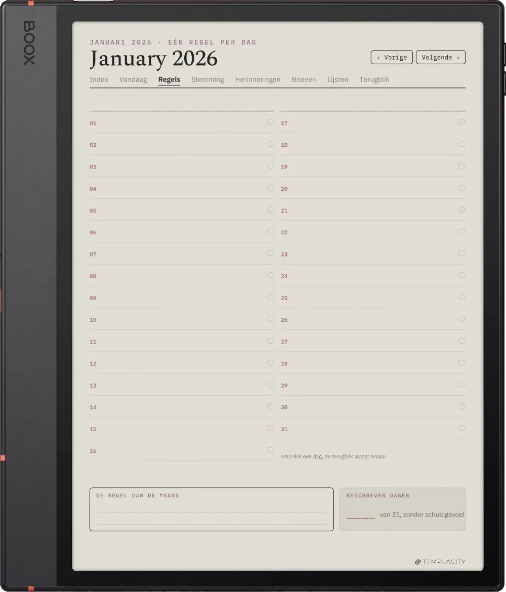 The Planner · Het Dagboek Boox Note Air5 C pagina 5