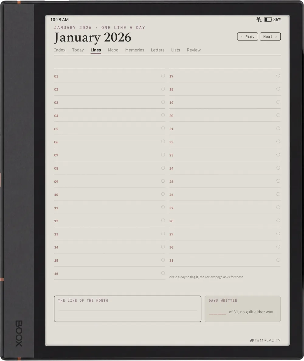 The Planner · The Journal Boox Note Max page 5