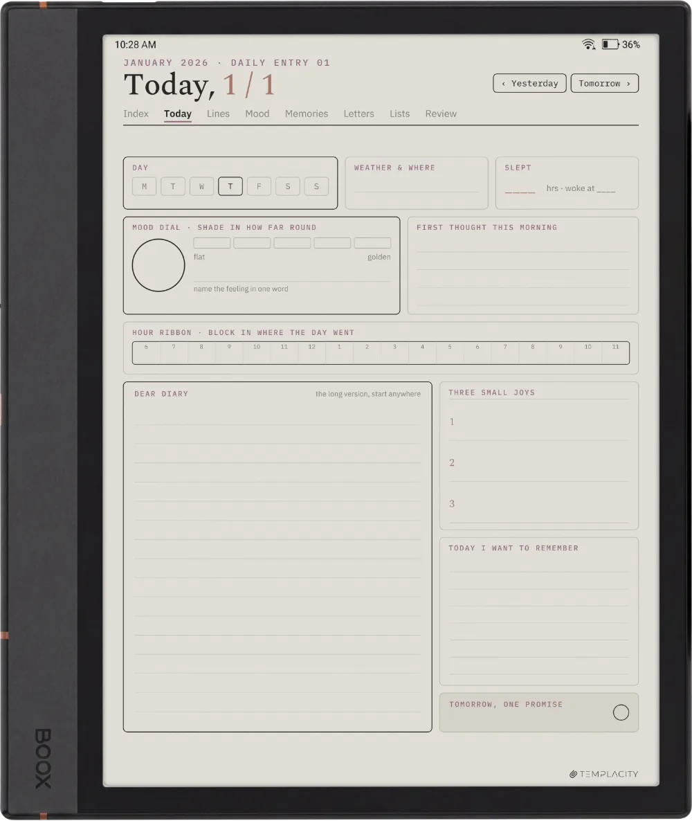 The Planner · The Journal Boox Note Max page 1