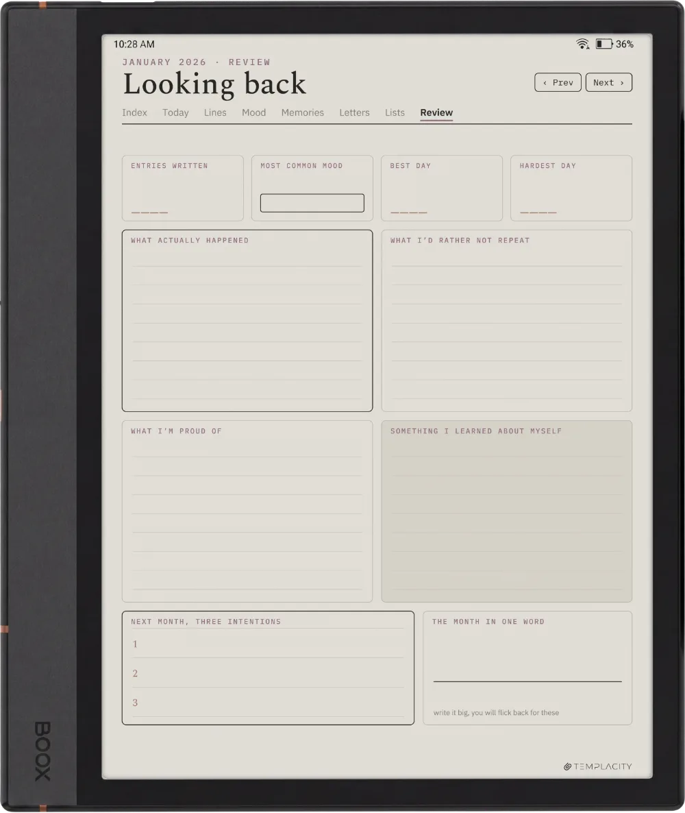 The Planner · The Journal Boox Note Max page 3