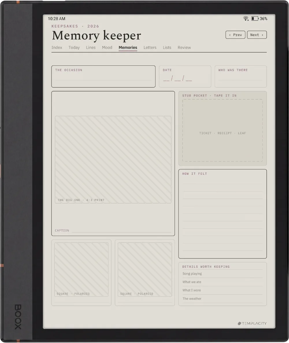 The Planner · The Journal Boox Note Max page 4
