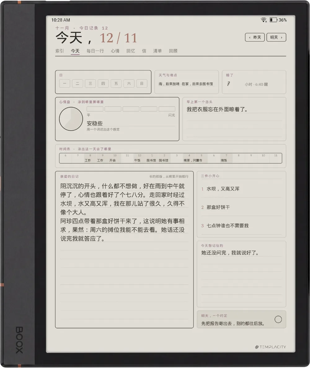 Boox Note Max 上的规划本