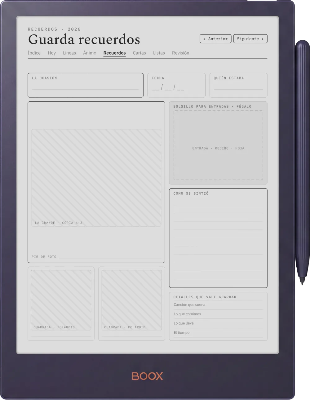 The Planner · The Journal Boox Note5 página 4