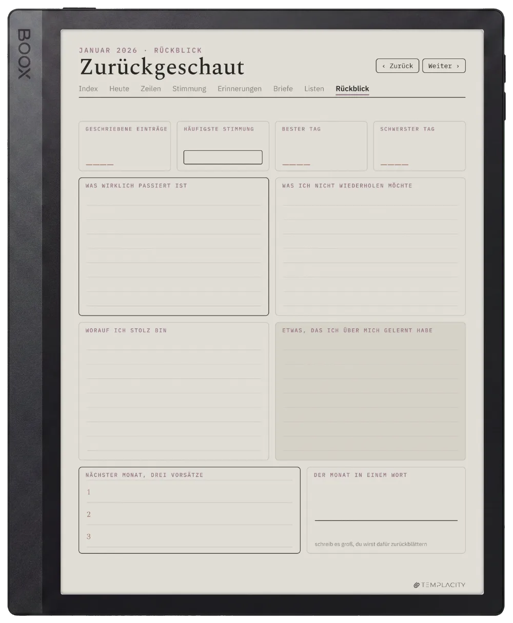 The Planner · The Journal Boox Tab Ultra C Pro Seite 3