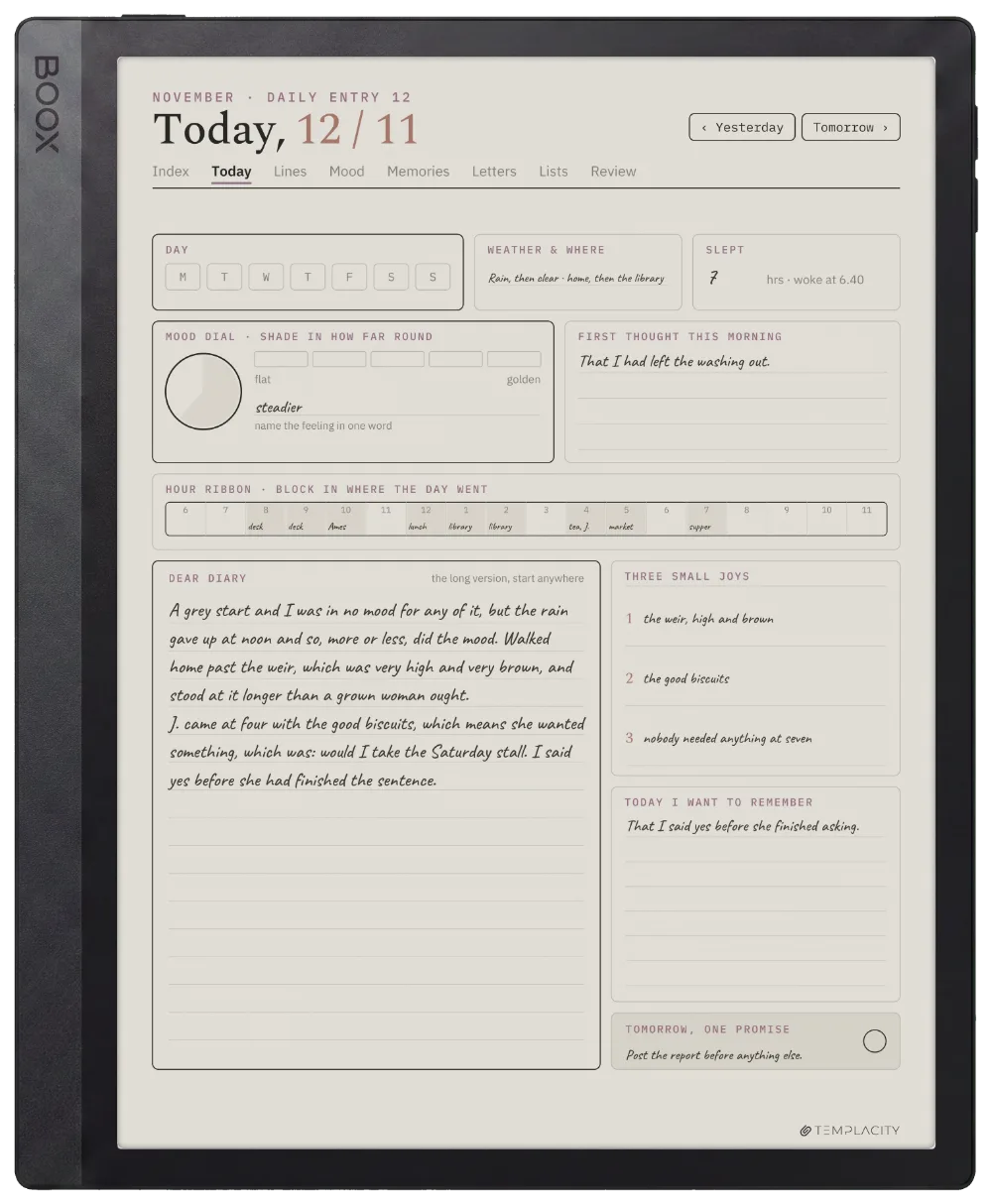 The Planner on the Boox Tab Ultra C Pro