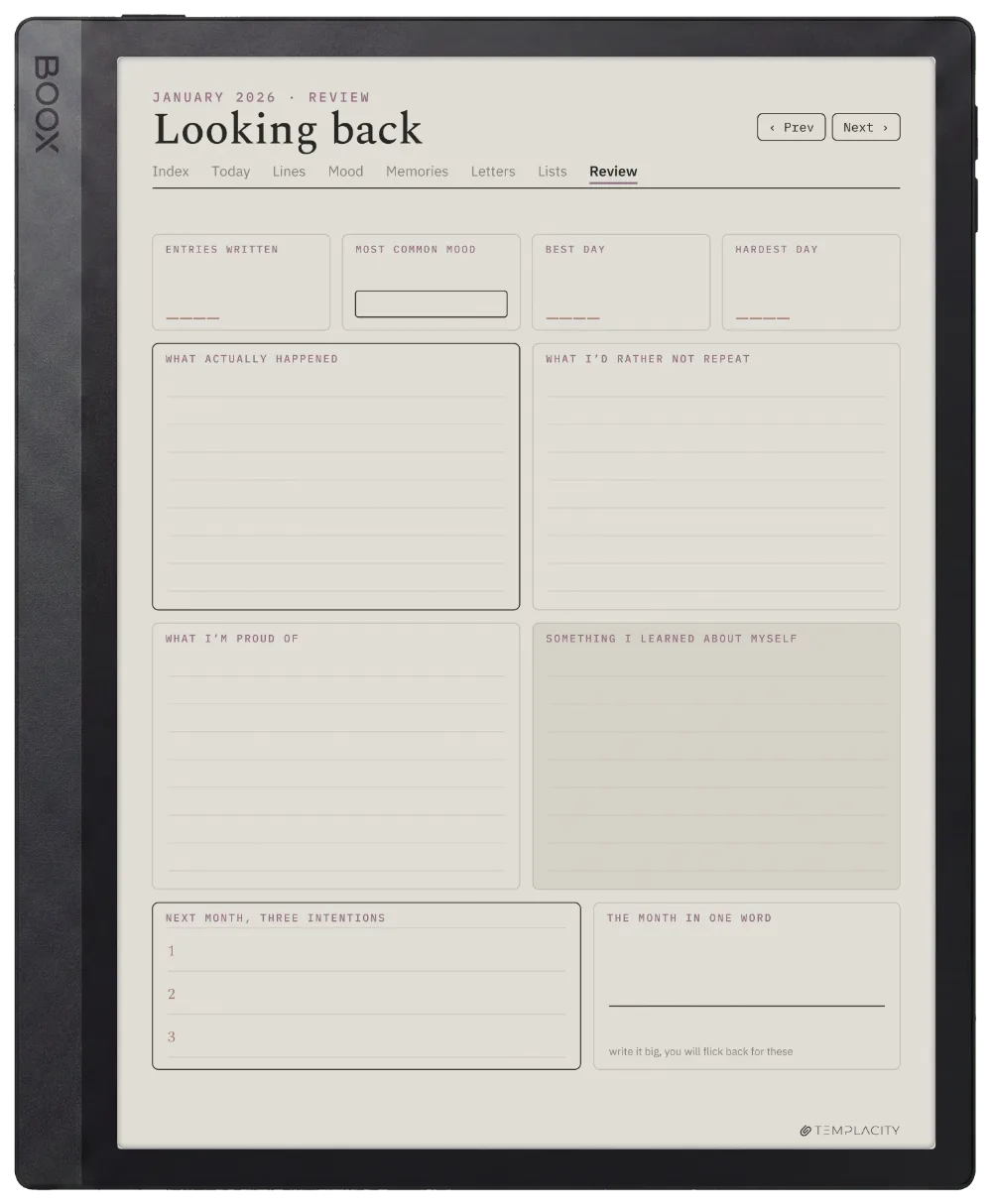 The Planner · The Journal Boox Tab Ultra C Pro page 3