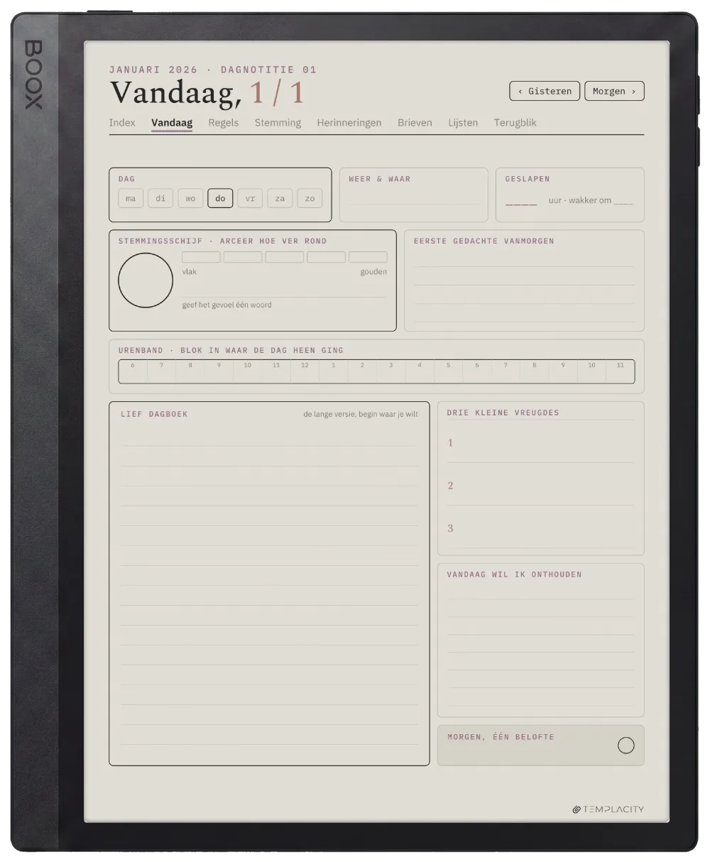 The Planner · Het Dagboek Boox Tab Ultra C Pro pagina 1