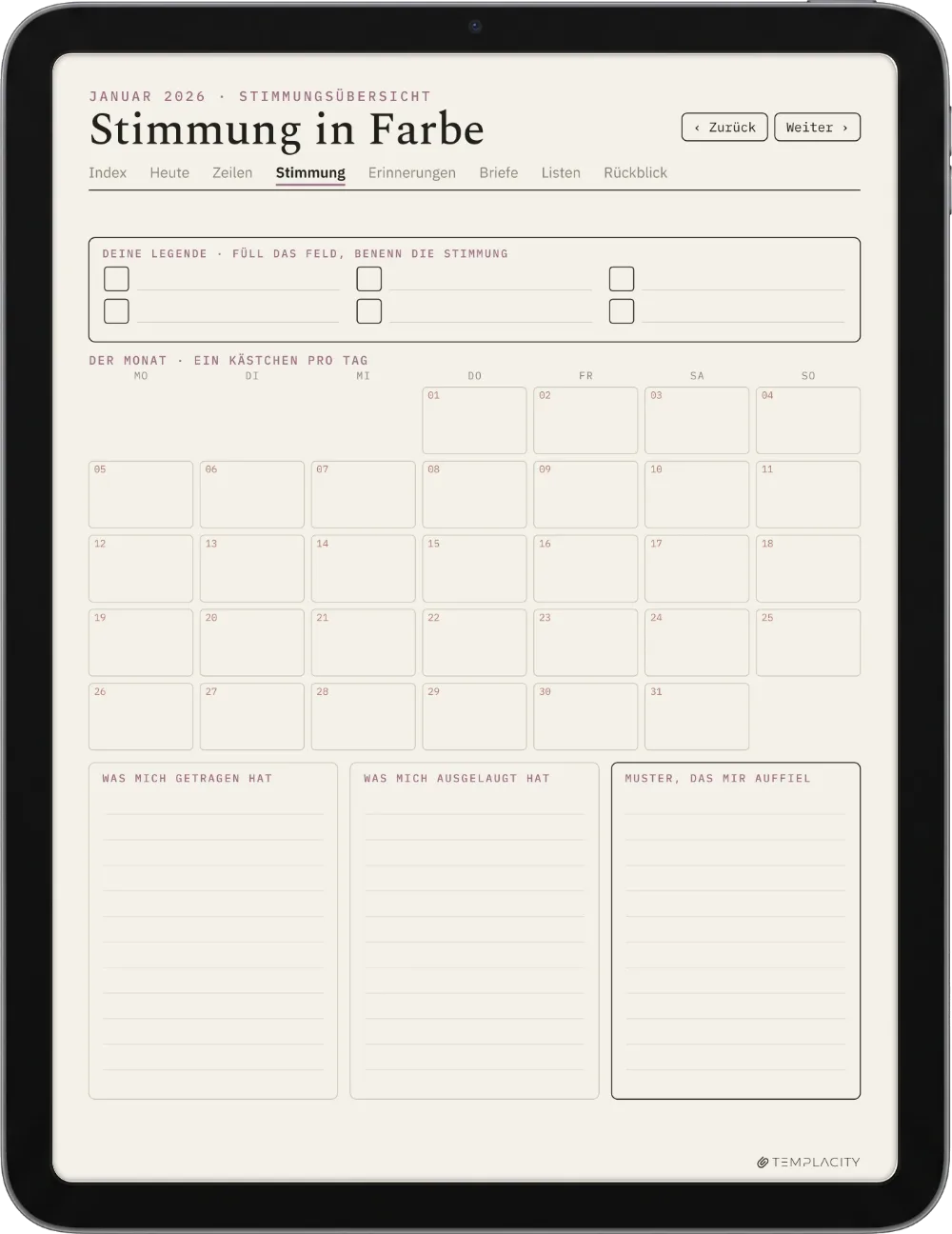 The Planner · The Journal iPad Seite 2