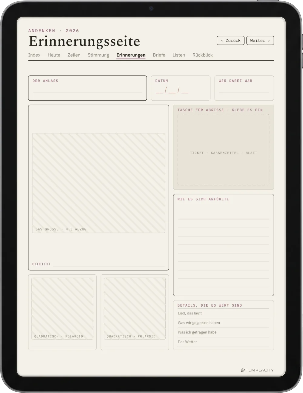 The Planner · The Journal iPad Seite 4