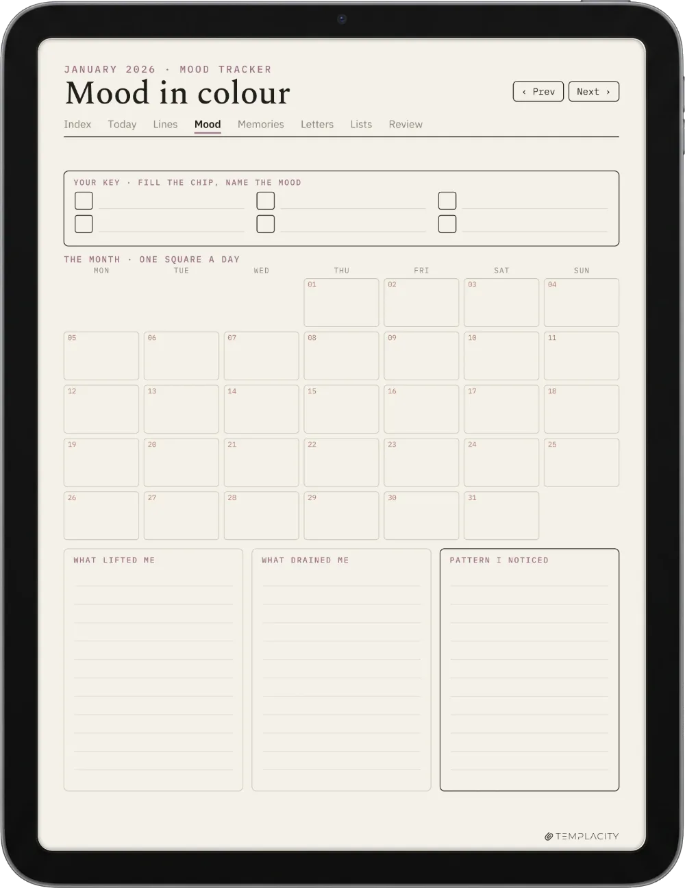 The Planner · The Journal iPad page 2