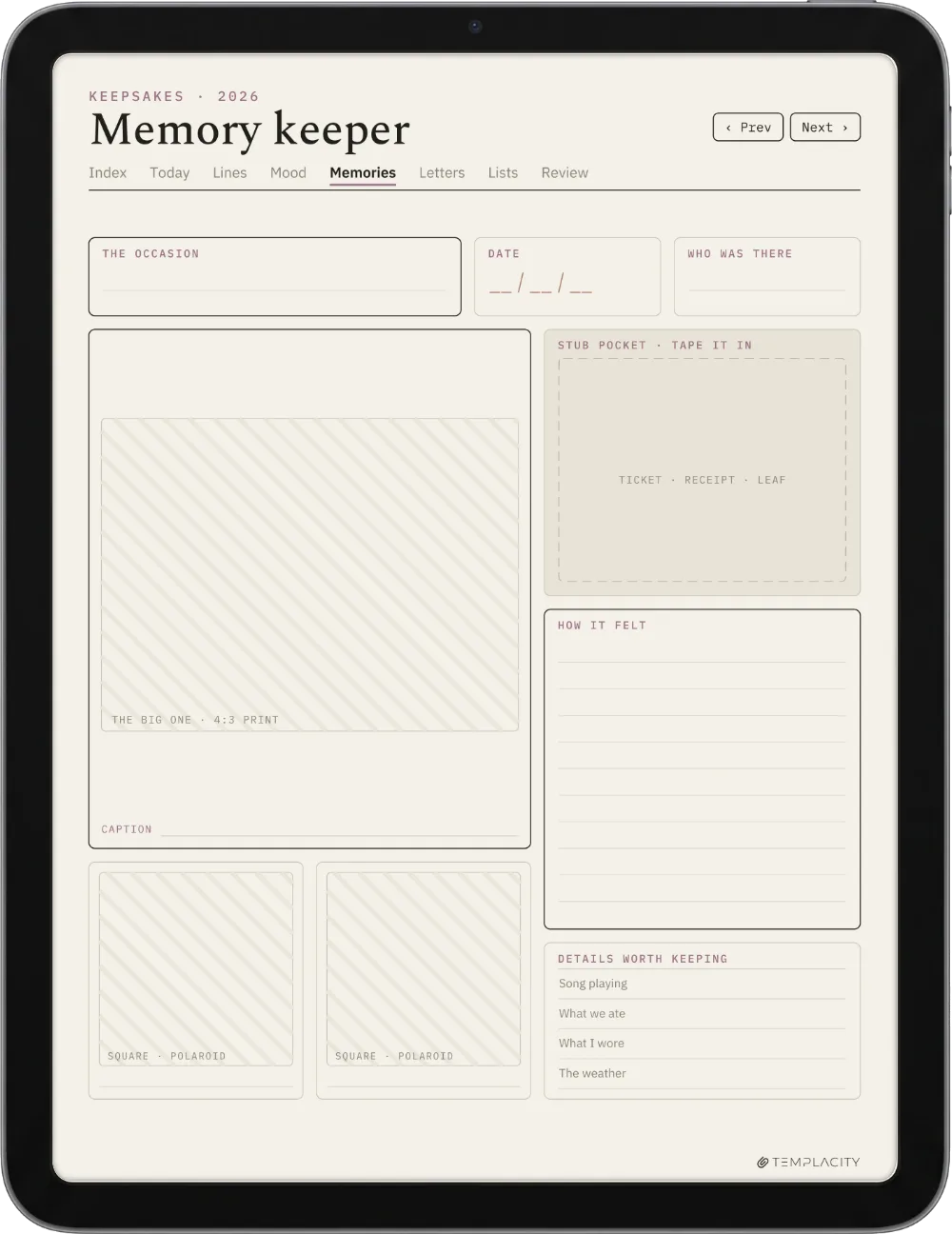 The Planner · The Journal iPad page 4