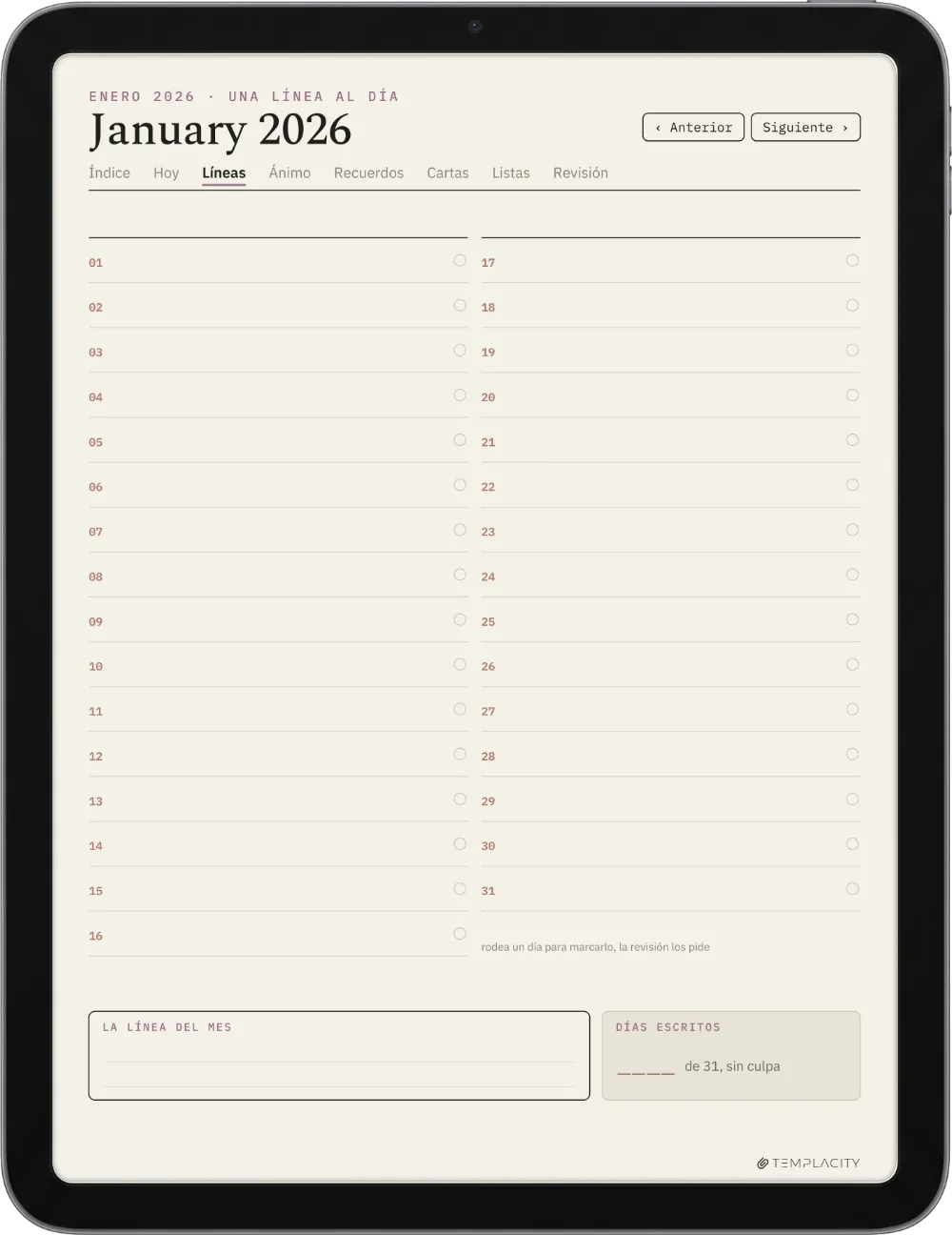 The Planner · The Journal iPad página 5
