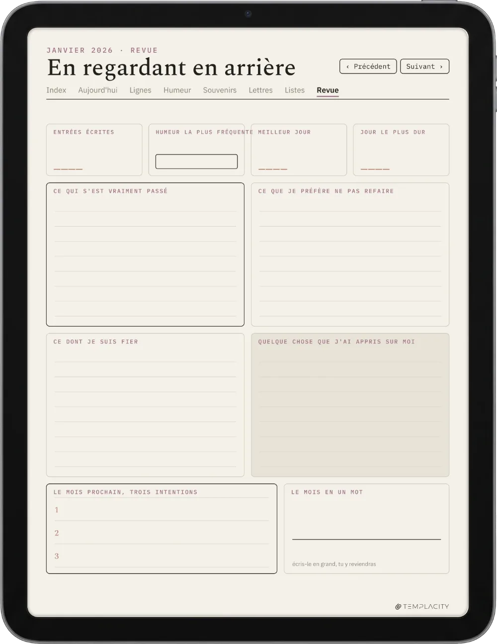 The Planner · The Journal iPad page 3