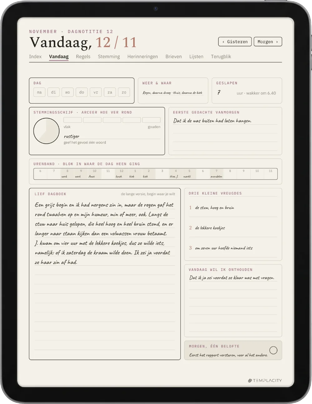 The Planner op de iPad