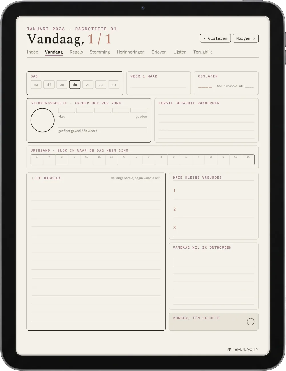 The Planner Vandaag