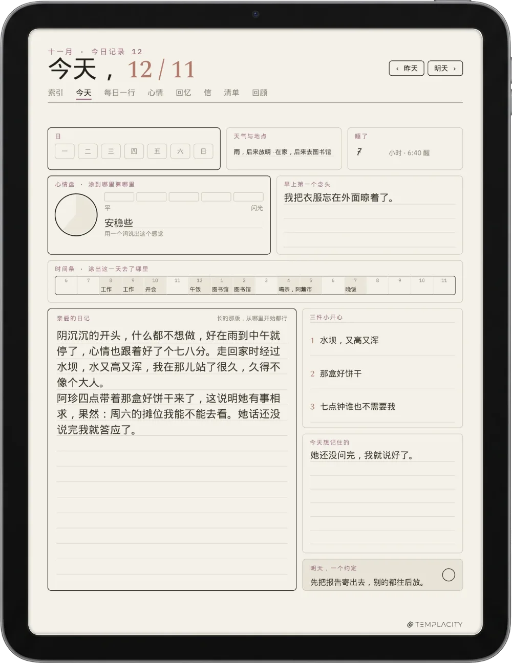iPad 上的规划本
