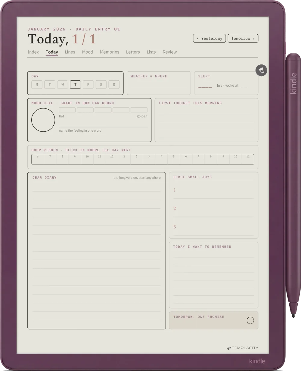 The Planner · The Journal Kindle Scribe Colorsoft page 1