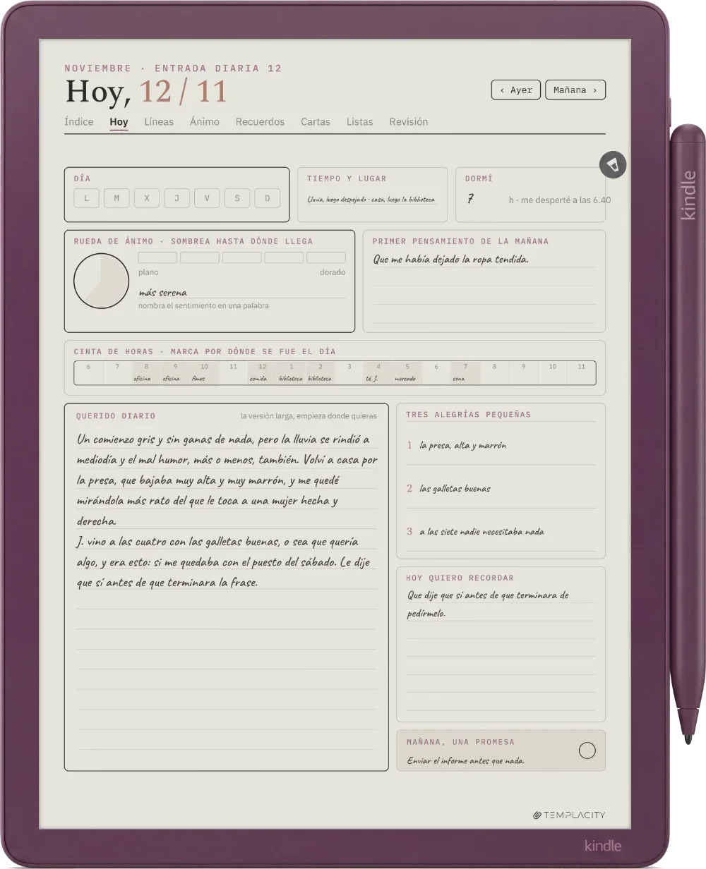 The Planner en el Kindle Scribe Colorsoft