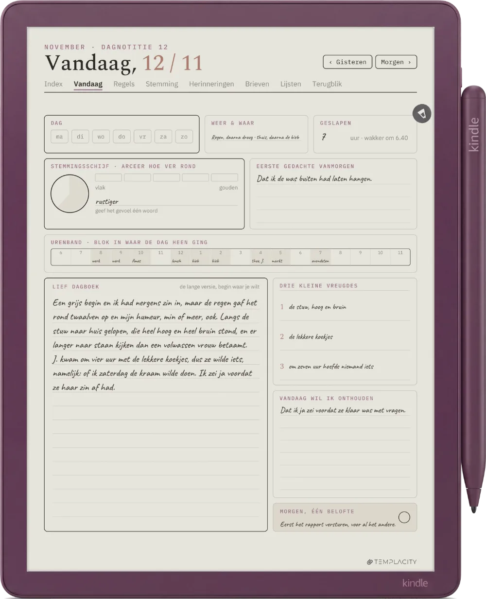 The Planner op de Kindle Scribe Colorsoft