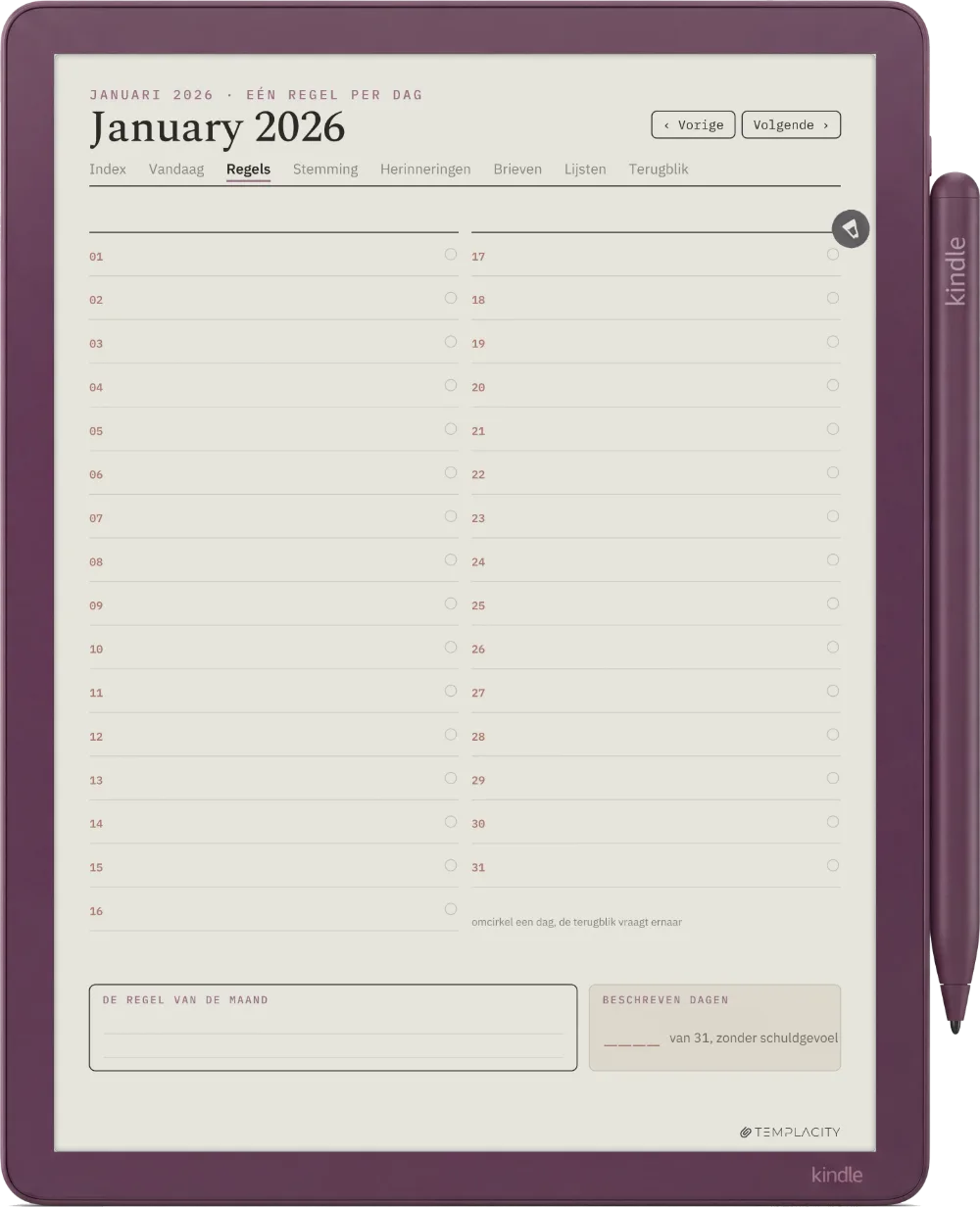 The Planner · Het Dagboek Kindle Scribe Colorsoft pagina 5