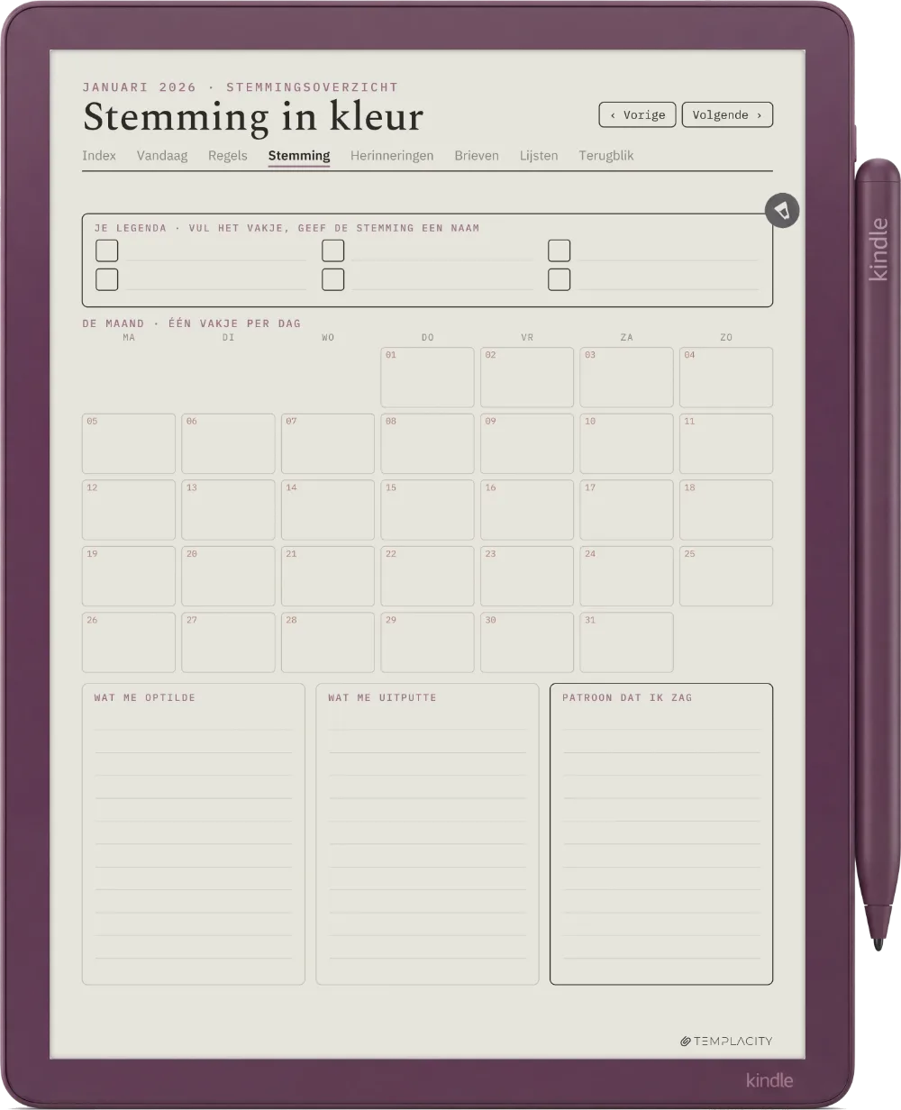 The Planner · Het Dagboek Kindle Scribe Colorsoft pagina 2