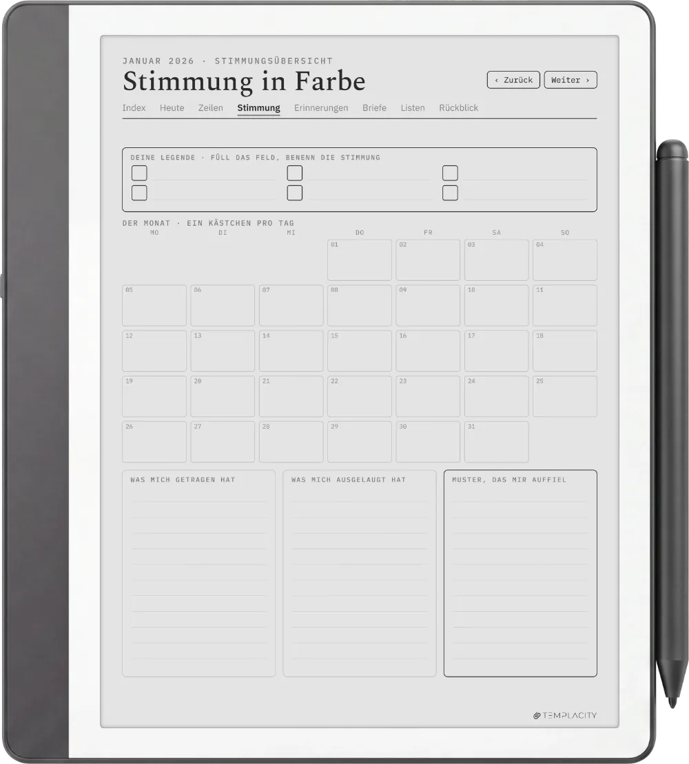 The Planner · The Journal Kindle Scribe Seite 2