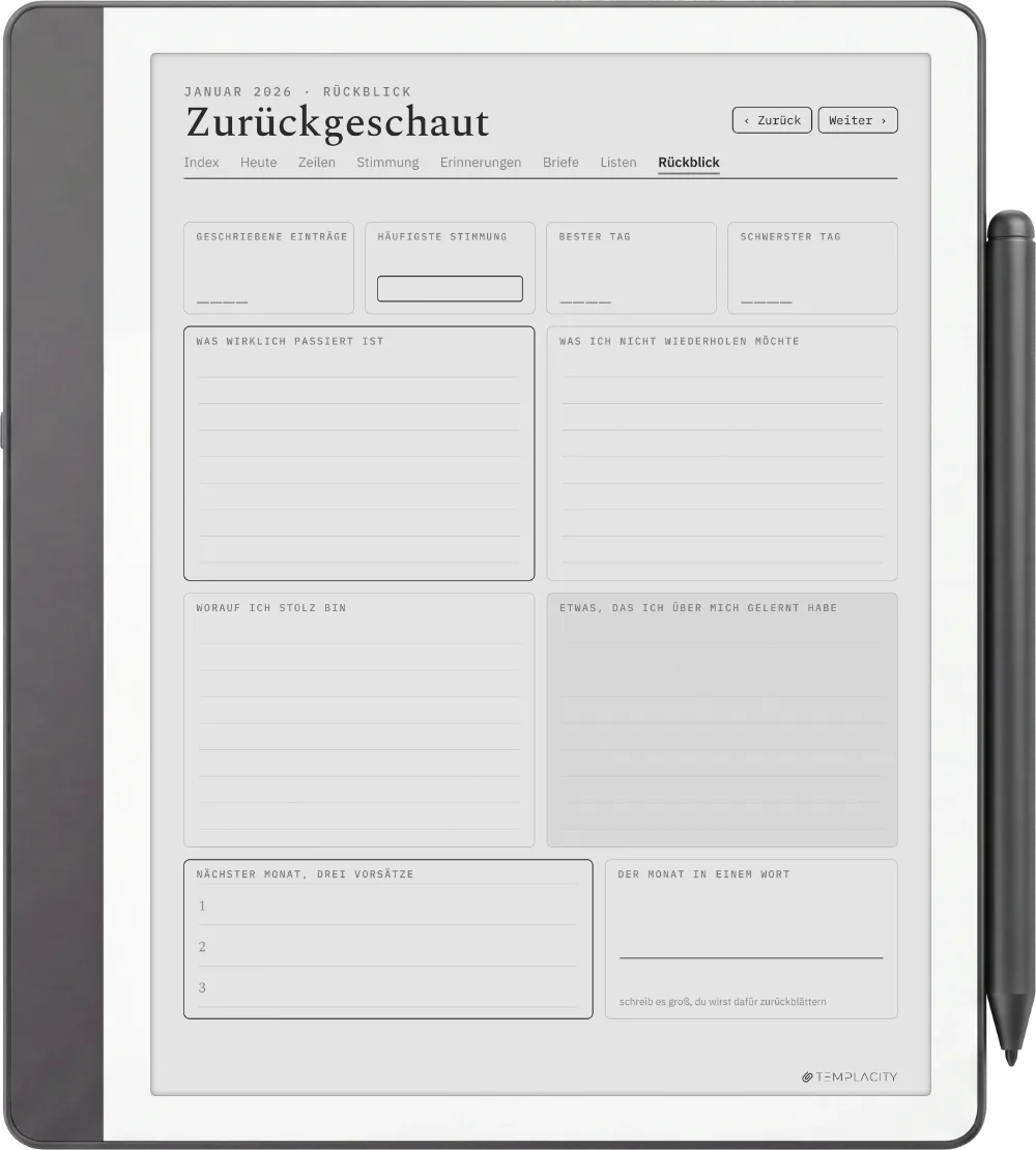 The Planner · The Journal Kindle Scribe Seite 3