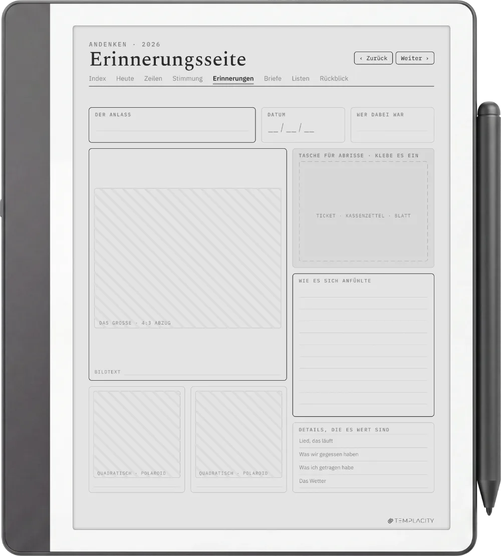 The Planner · The Journal Kindle Scribe Seite 4