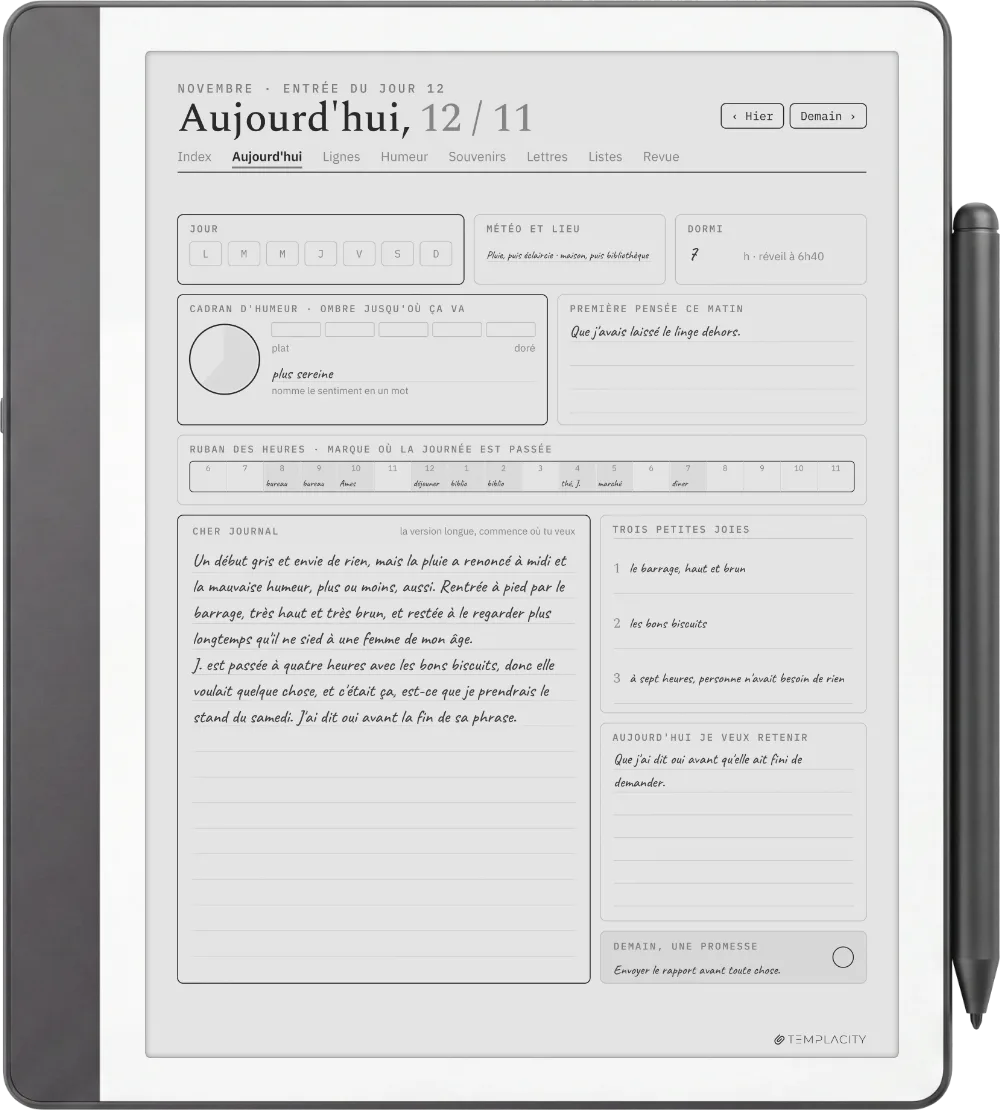 Le Planner sur la Kindle Scribe
