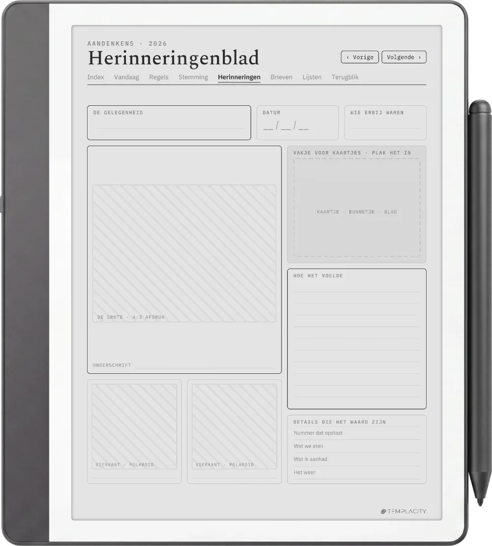 The Planner · Het Dagboek Kindle Scribe pagina 4