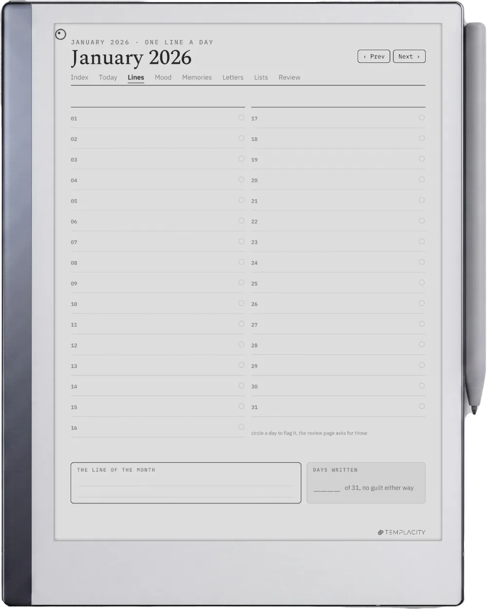 The Planner · The Journal reMarkable 2 page 5