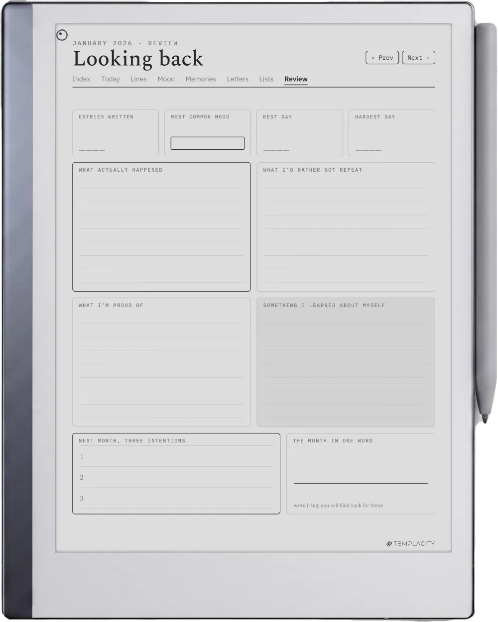 The Planner · The Journal reMarkable 2 page 3