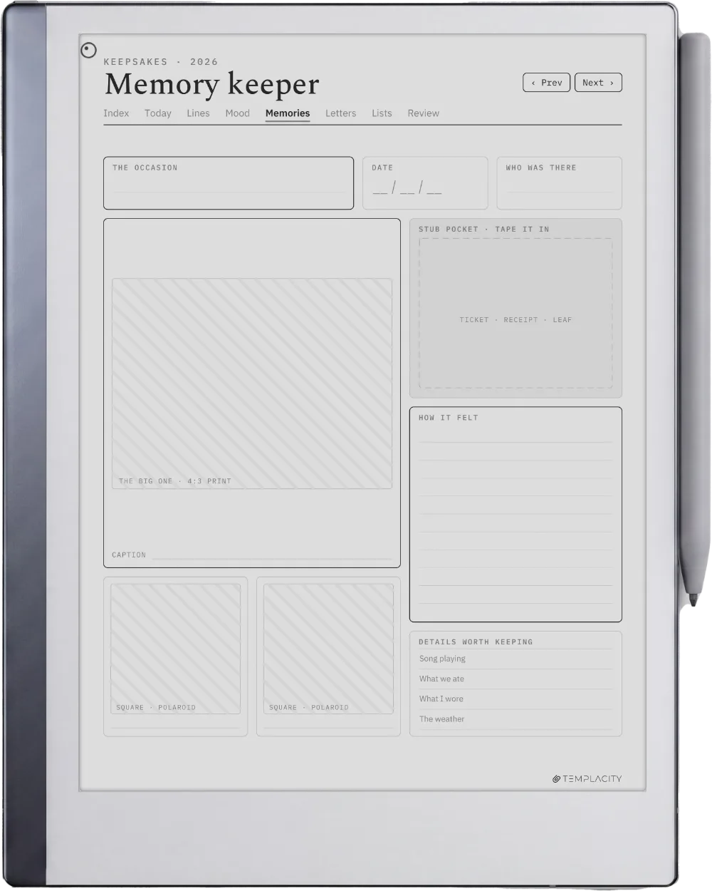 The Planner · The Journal reMarkable 2 page 4