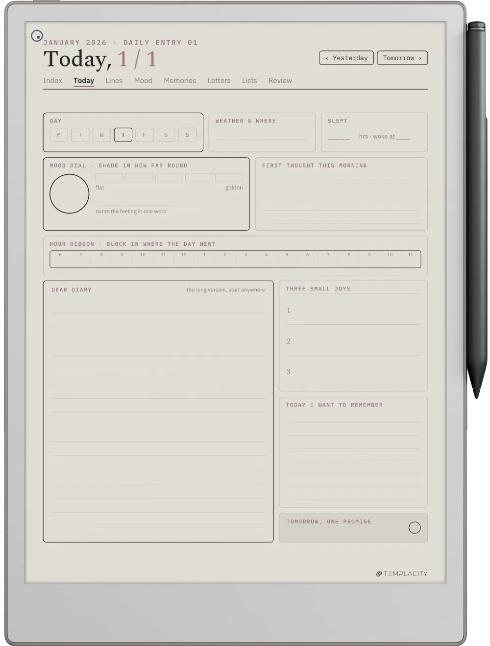 The Planner · The Journal reMarkable Paper Pro page 1