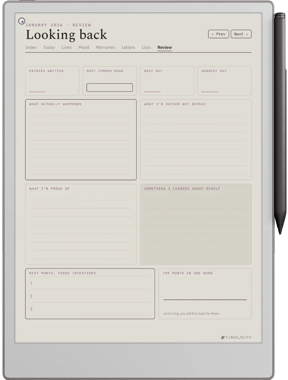The Planner · The Journal reMarkable Paper Pro page 3