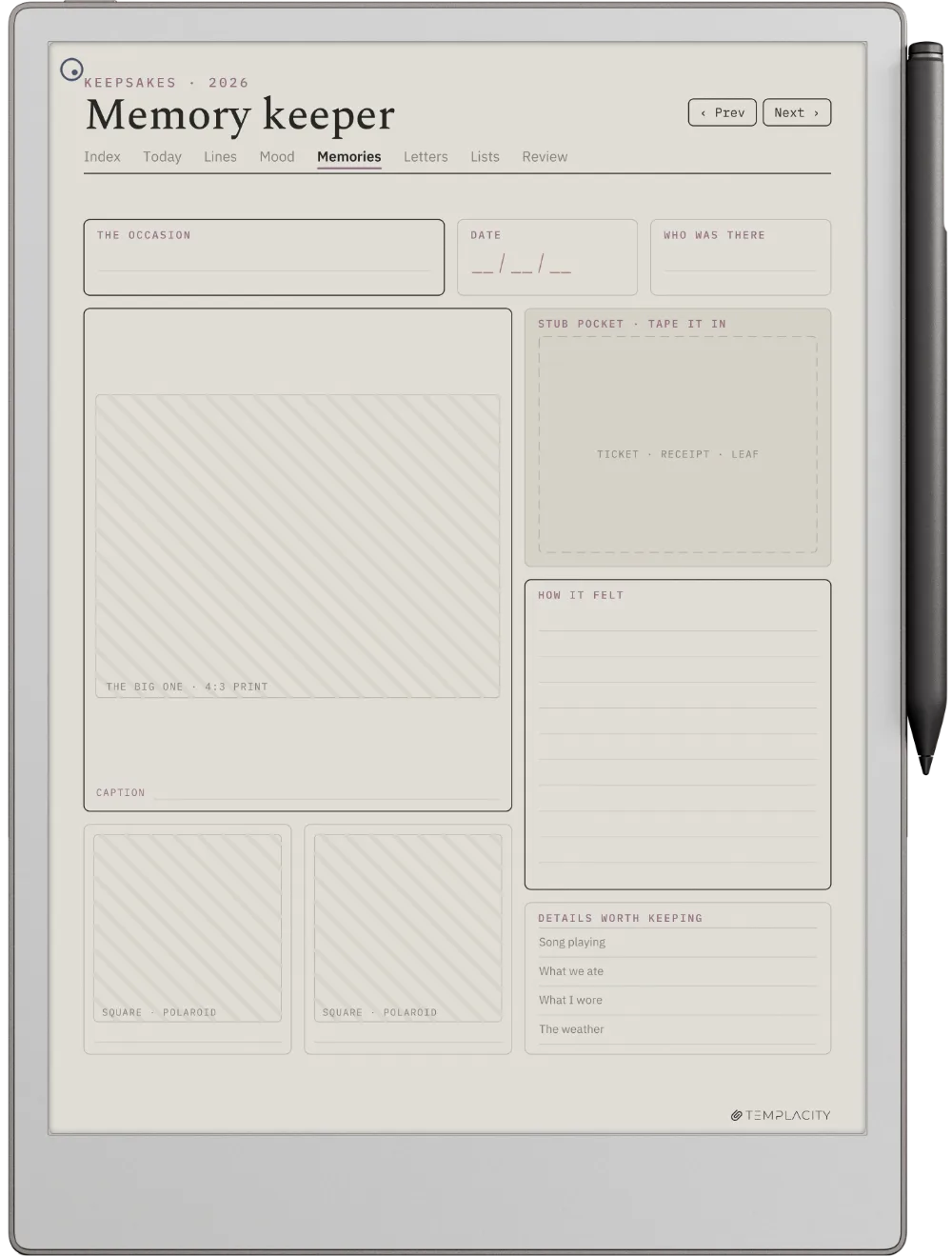 The Planner · The Journal reMarkable Paper Pro page 4