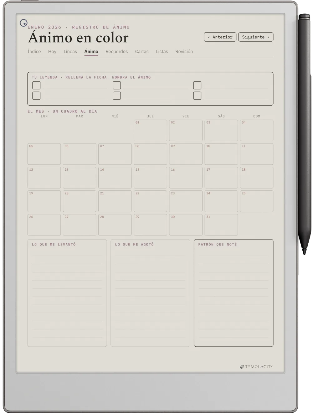 The Planner · The Journal reMarkable Paper Pro página 2