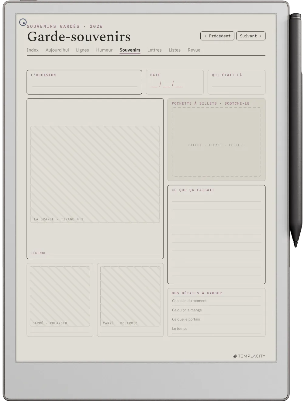 The Planner · The Journal reMarkable Paper Pro page 4