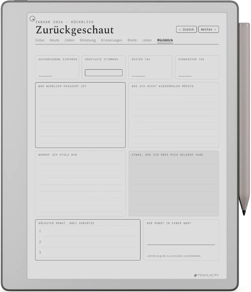 The Planner · The Journal reMarkable Paper Pure Seite 3