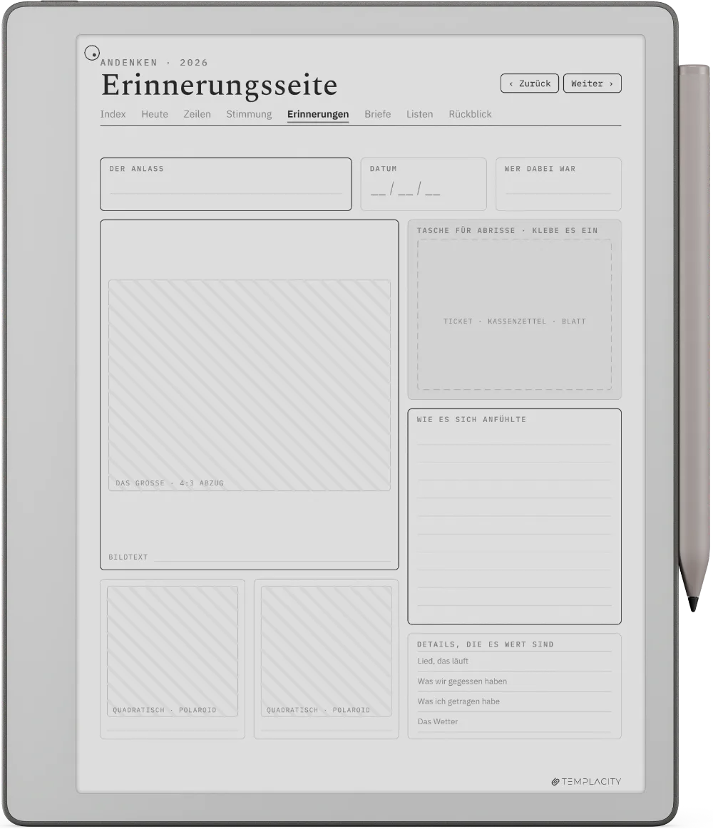 The Planner · The Journal reMarkable Paper Pure Seite 4