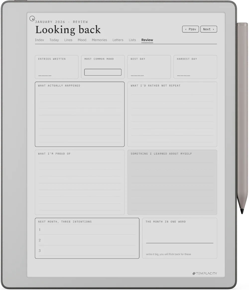 The Planner · The Journal reMarkable Paper Pure page 3