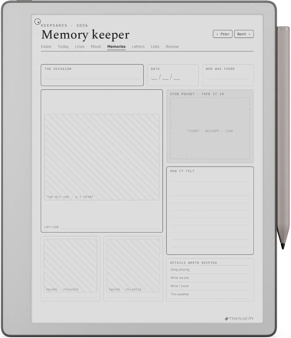 The Planner · The Journal reMarkable Paper Pure page 4