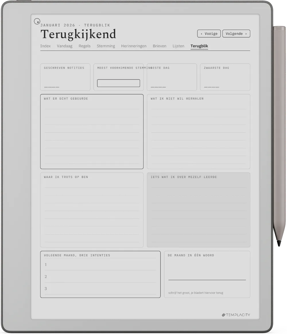 The Planner · Het Dagboek reMarkable Paper Pure pagina 3