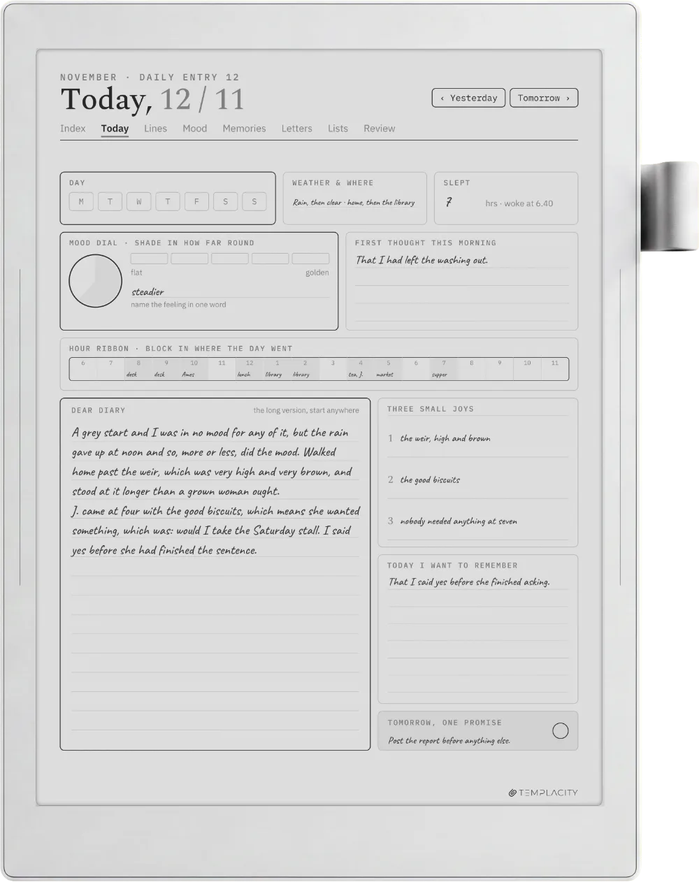 The Planner on the Supernote Manta
