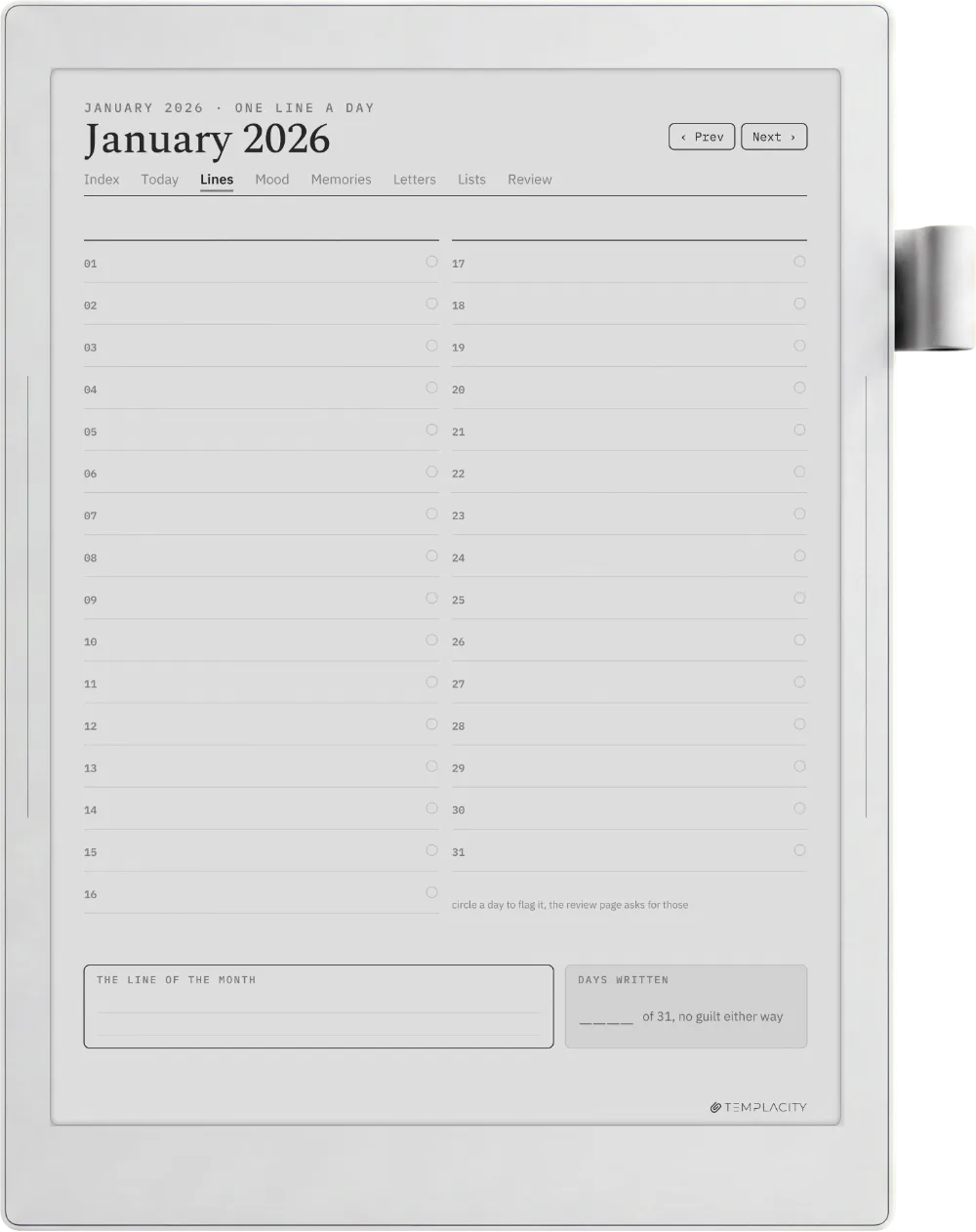 The Planner · The Journal Supernote Manta page 5