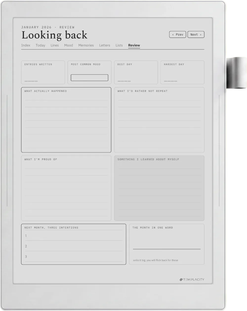 The Planner · The Journal Supernote Manta page 3