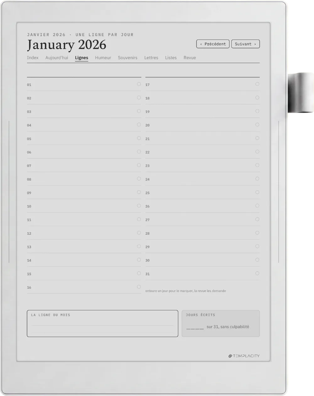 The Planner · The Journal Supernote Manta page 5