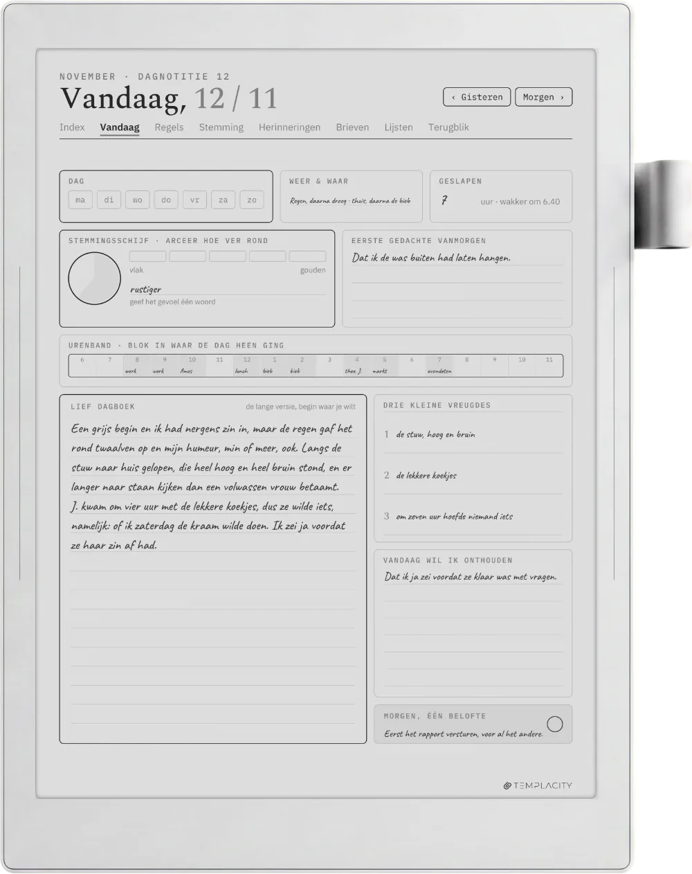 The Planner op de Supernote Manta