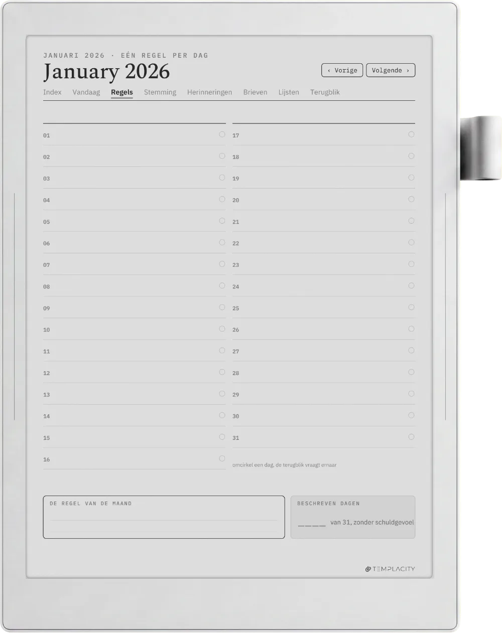 The Planner · Het Dagboek Supernote Manta pagina 5